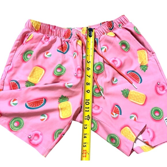 MOSMANN wear under swim trunks pink pool tube flamingos watermelons pineapples L - Picture 7 of 16
